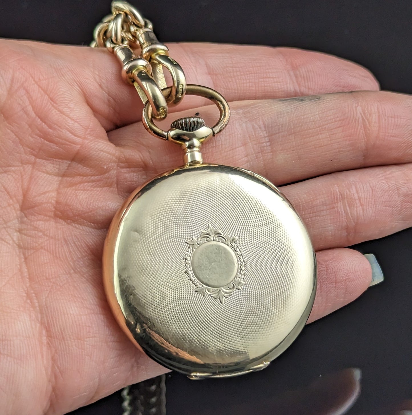 Antique 14ct gold pocket watch, Moeris, open face