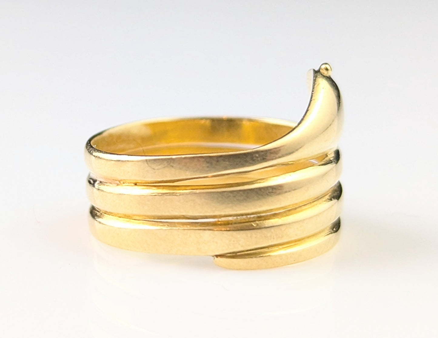 Antique snake ring, 18ct yellow gold, Victorian