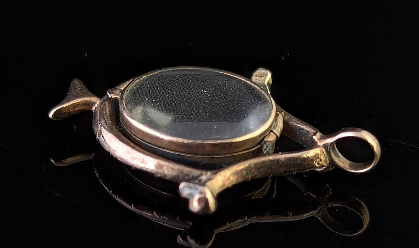 Antique Georgian Garnet mourning urn pendant, Locket