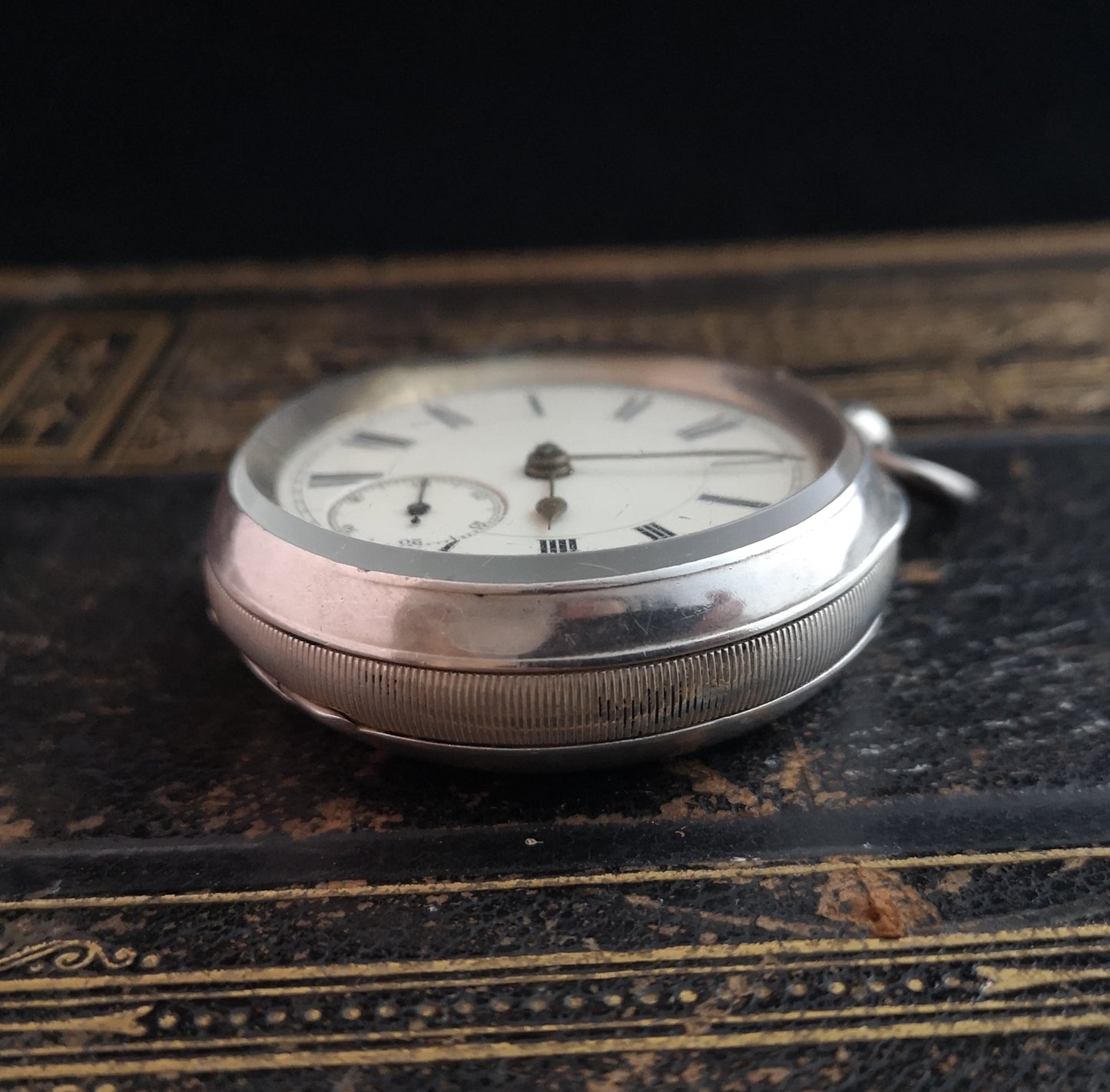 Antique silver pocket watch, Victorian