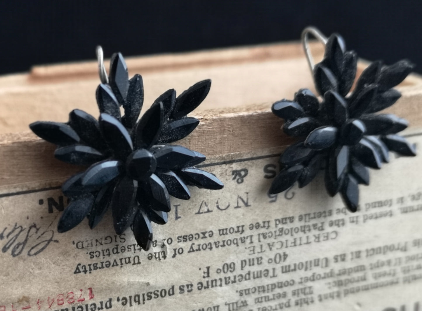 Victorian vauxhall glass earrings