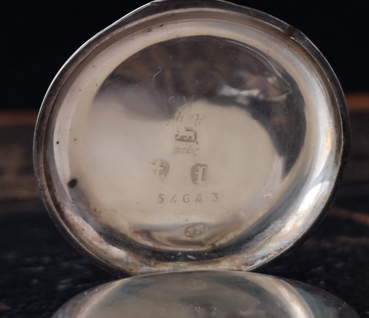 Victorian pocket watch, silver and enamel, bow brooch