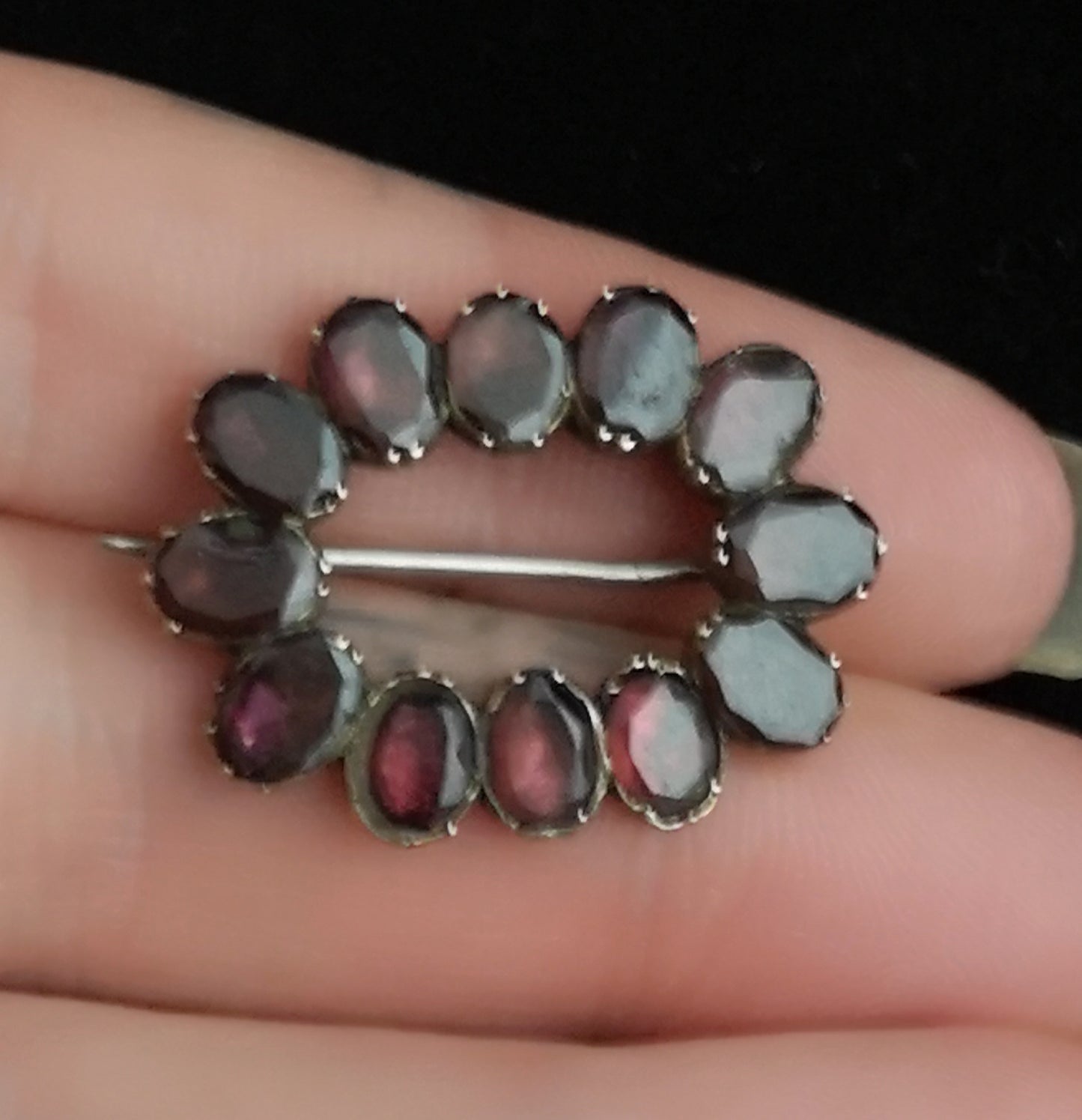 Antique Georgian Almandine Garnet brooch, 9ct gold