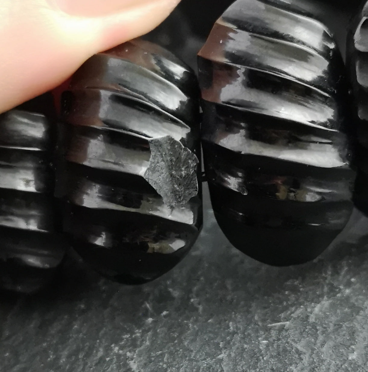 Antique Victorian Whitby jet bangle, bracelet