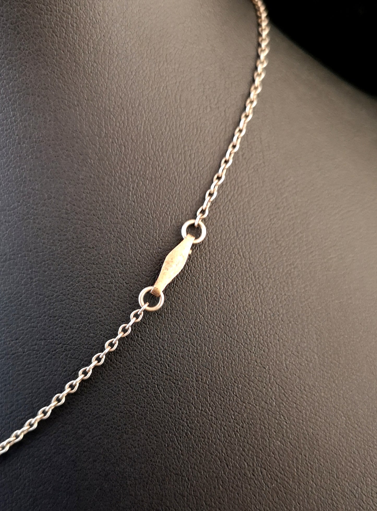 Antique Victorian silver paste cross pendant