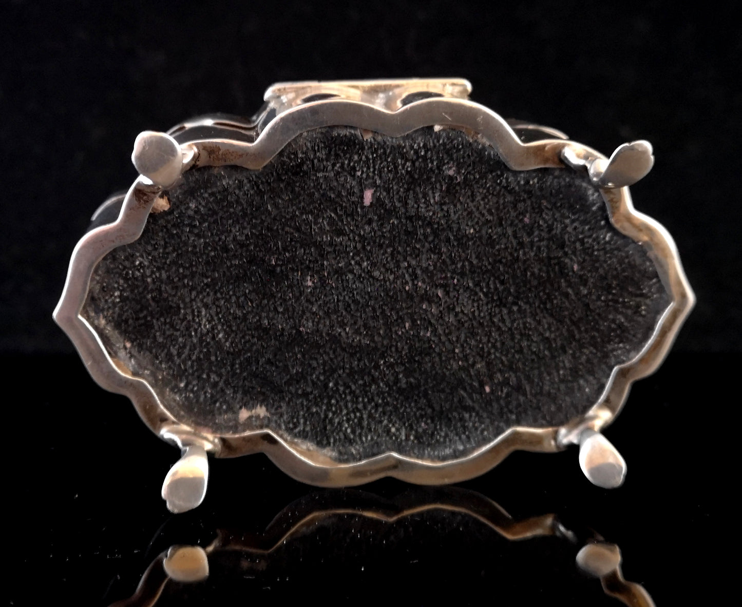 Antique silver and enamel jewellery casket, box