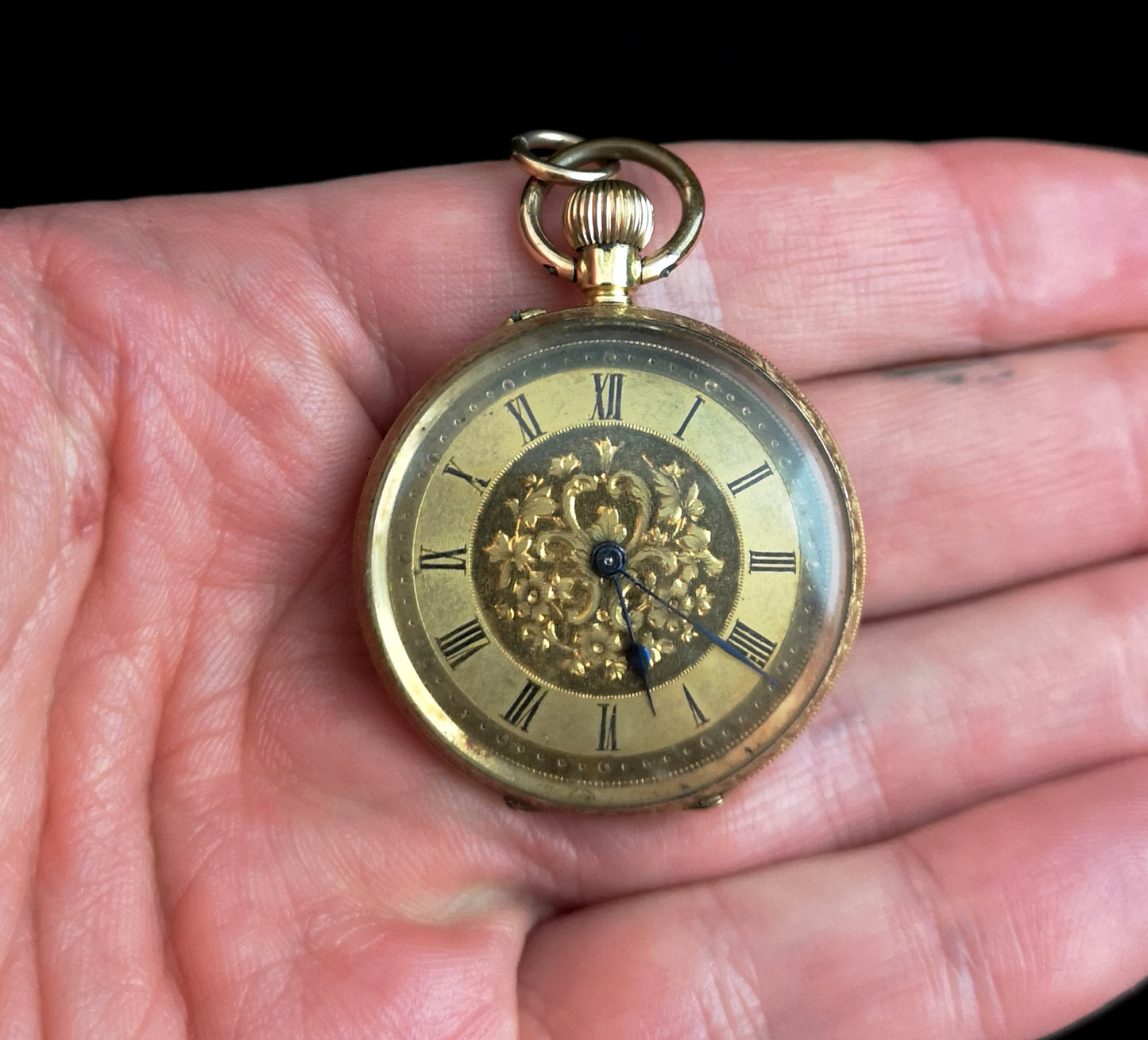 Antique 18ct gold pocket watch, fob watch