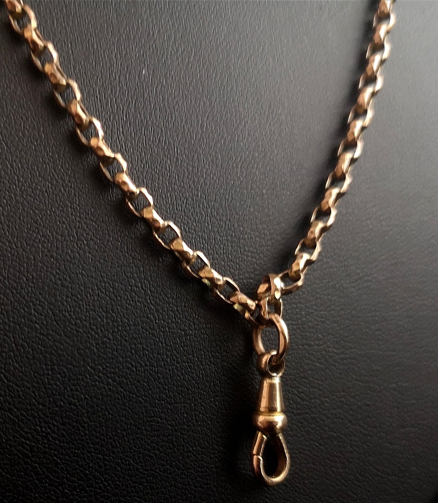 Antique Victorian longuard chain, muff chain necklace