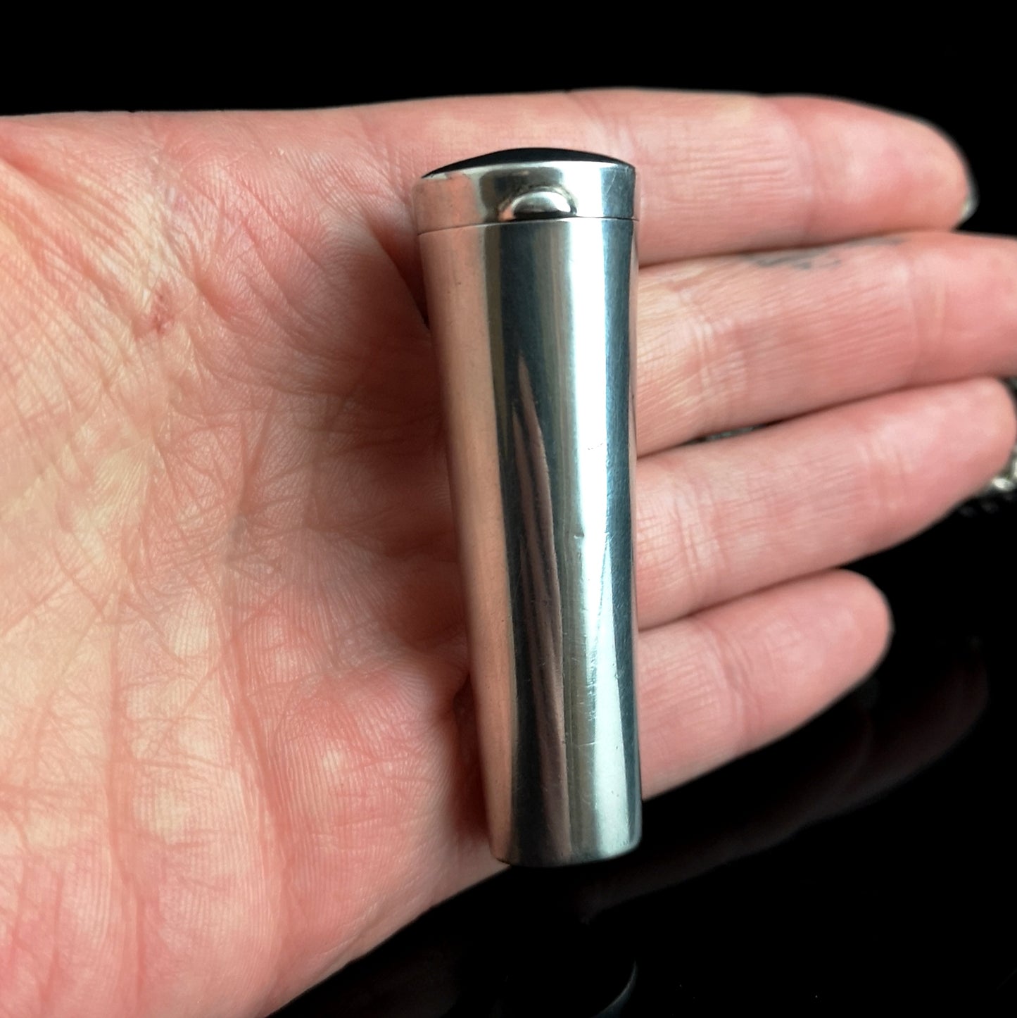 Victorian silver cigar case, cheroot case