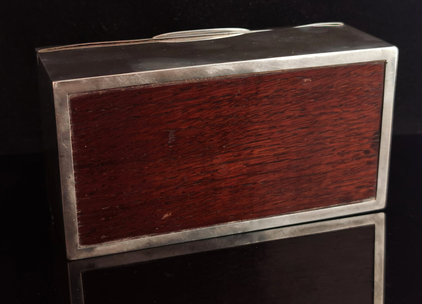 Art Deco sterling silver cigarette box, table top
