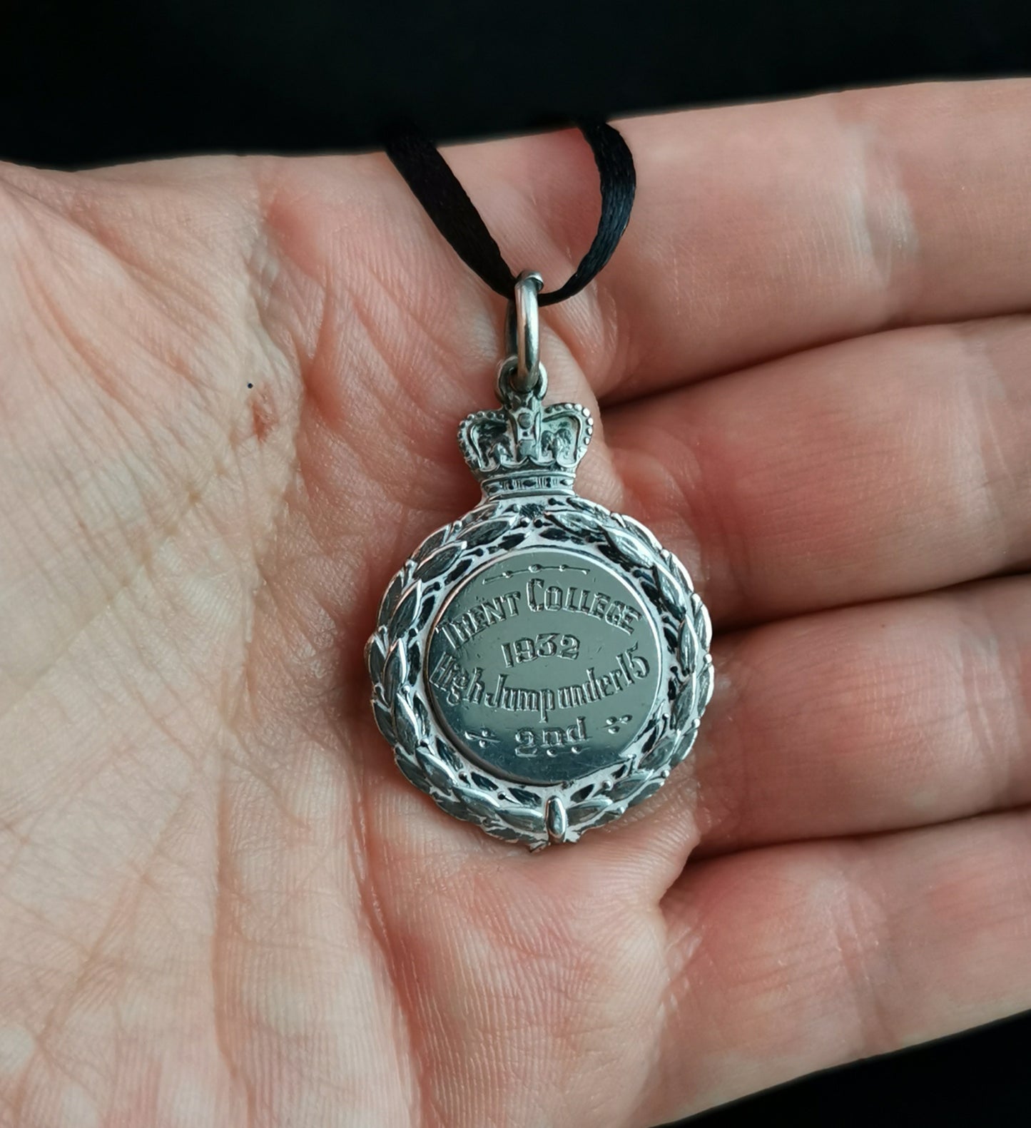 Antique sterling silver watch fob, pendant