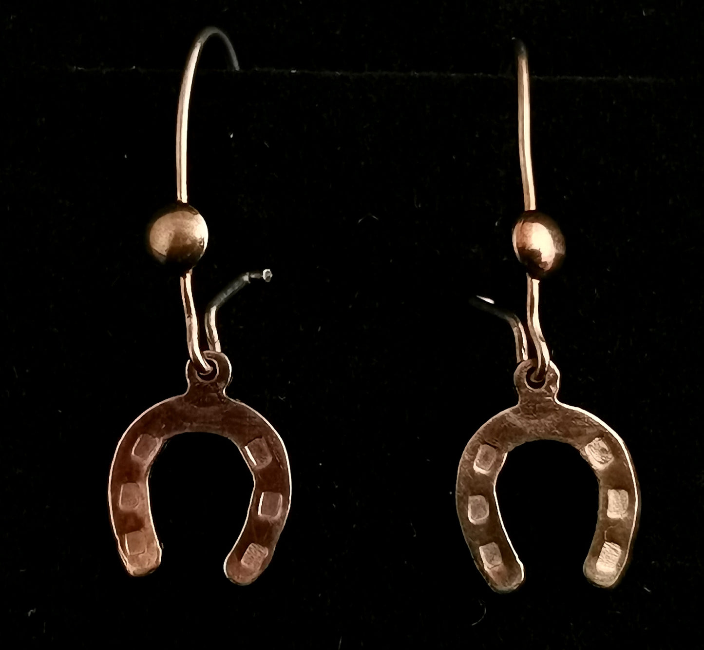 Antique 9ct gold horseshoe earrings