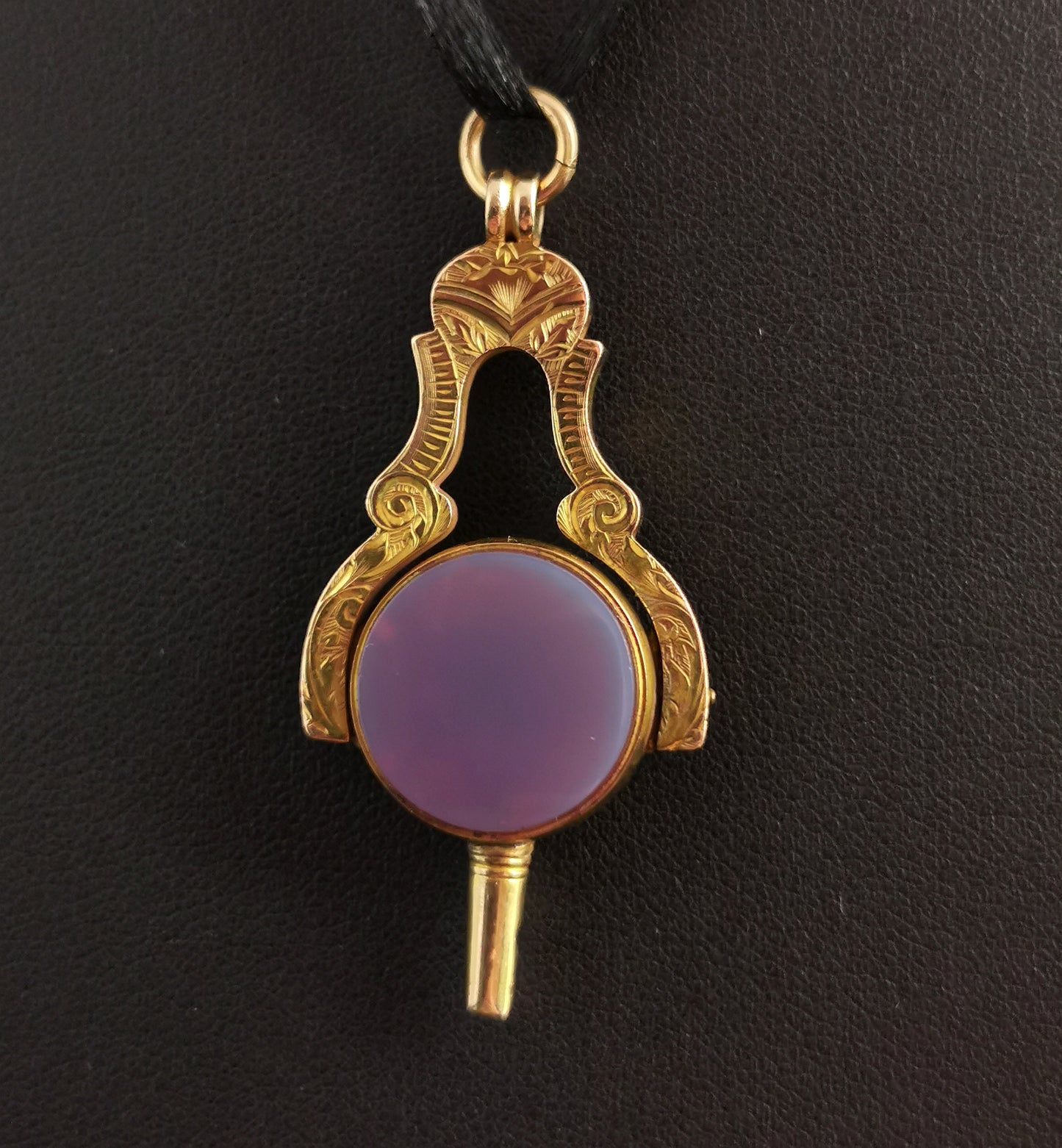 Victorian 9ct gold Watch key seal fob pendant, Masonic, bloodstone and sardonyx