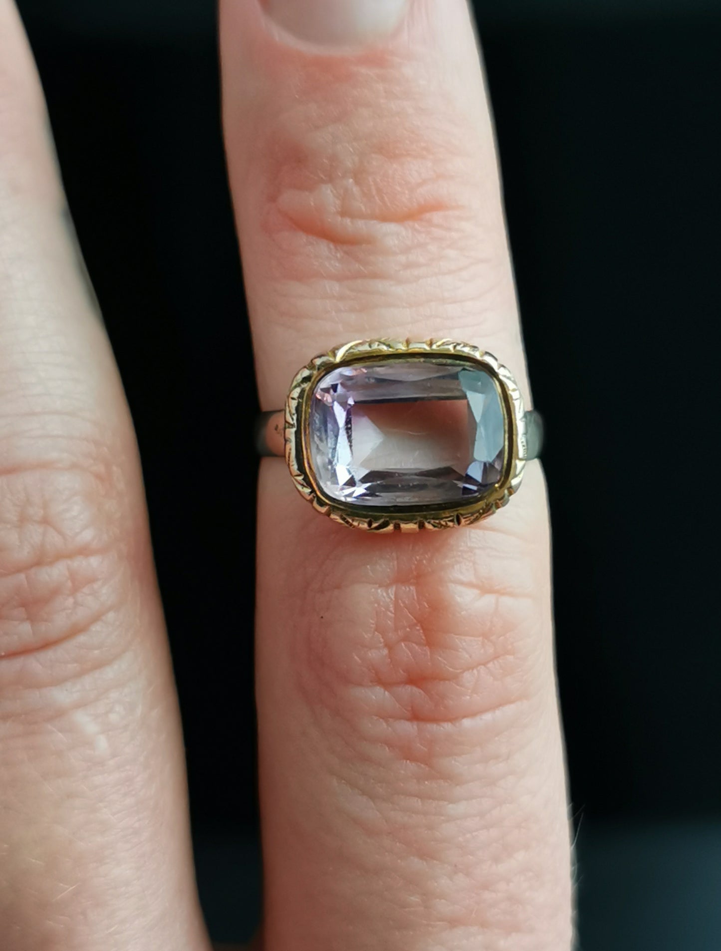 Antique Amethyst seal ring, 9ct gold