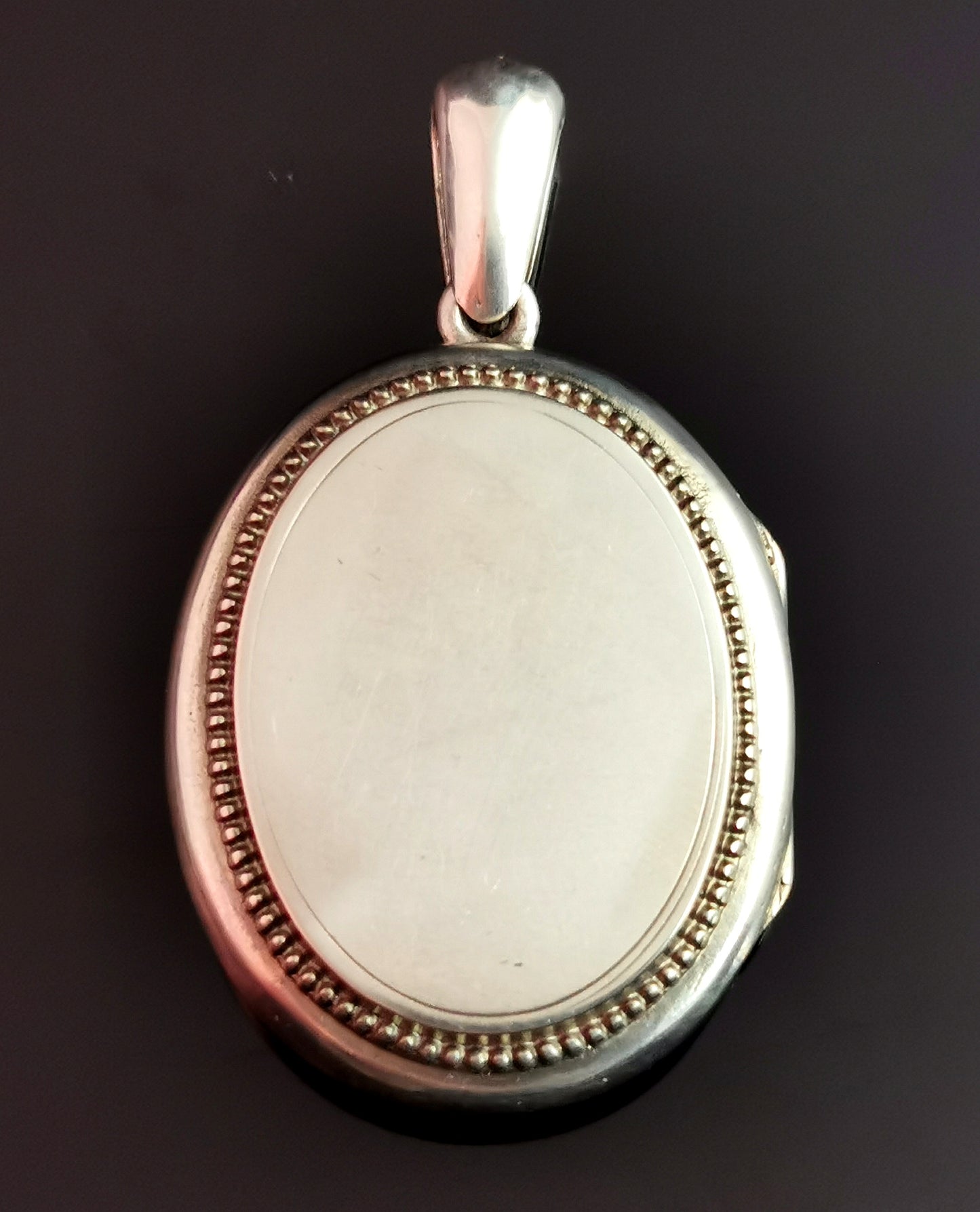 Victorian silver AEI locket, pendant, Amity, Eternity, Infinity