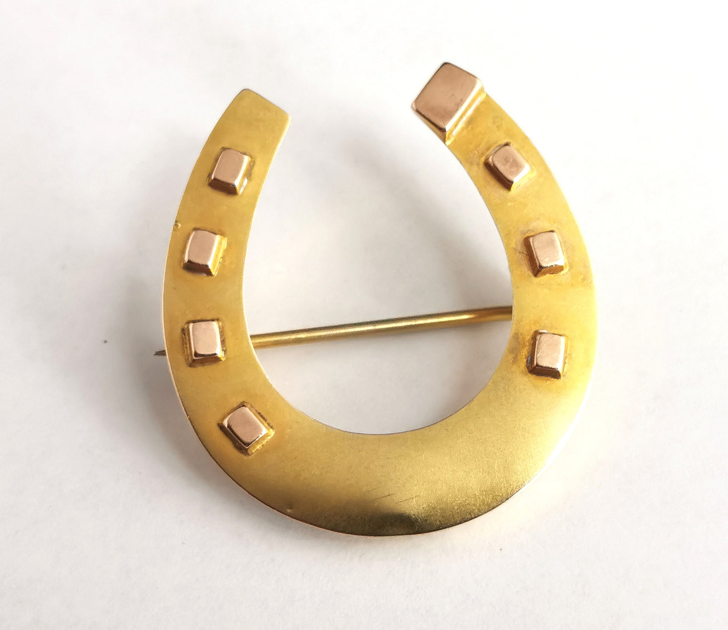 Antique 9ct gold Lucky Horseshoe brooch, Victorian
