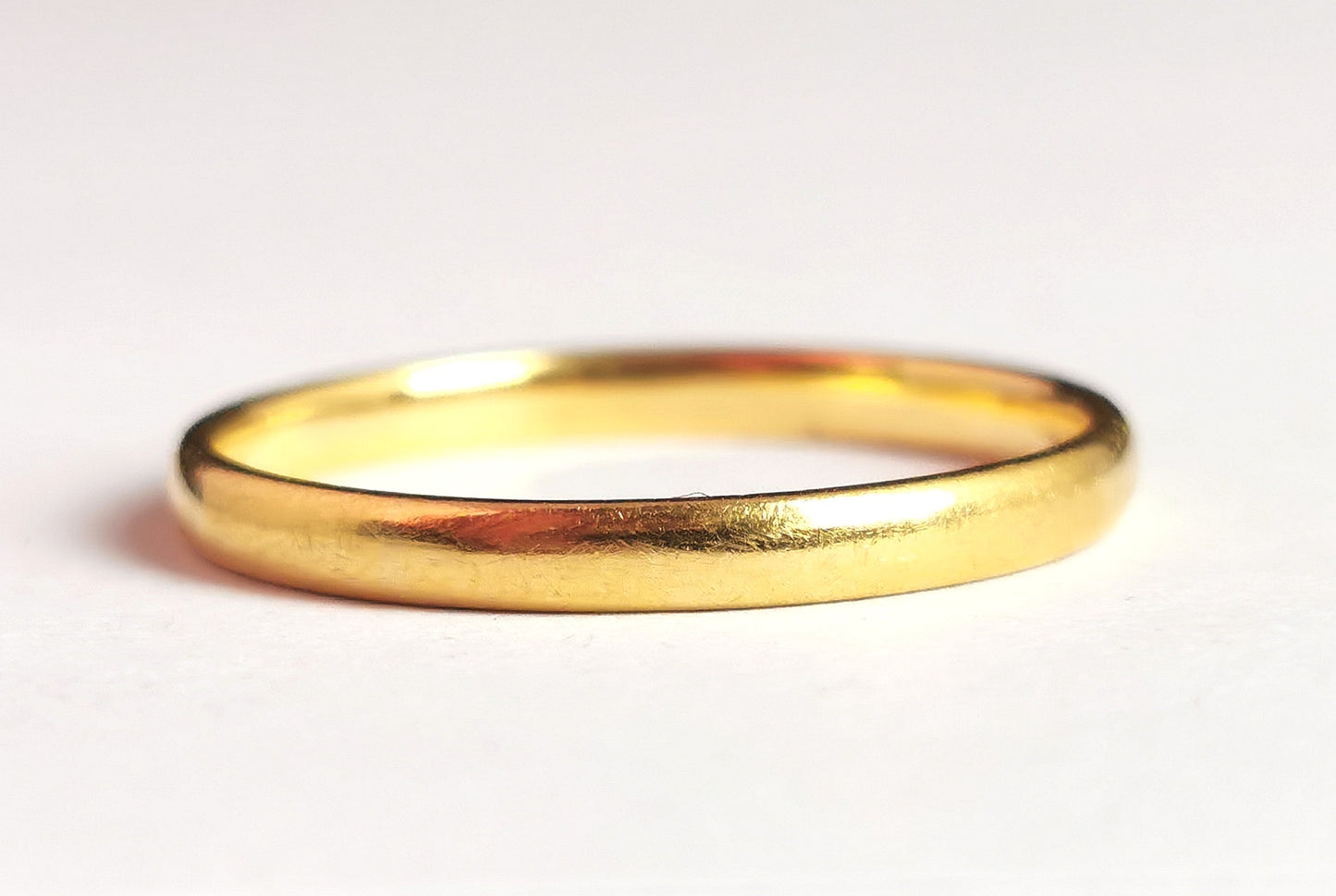 Vintage 22ct yellow gold band ring, wedding ring, 1930's