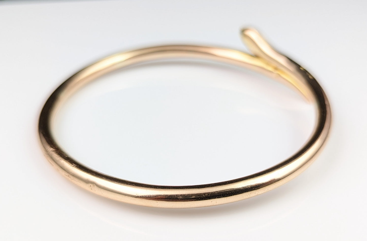Antique 9ct gold Snake bangle, Upper Arm bracelet, Art Deco