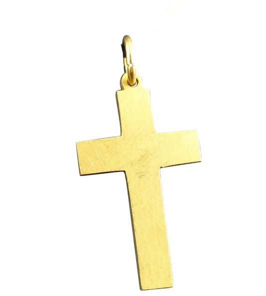 Antique 15k gold cross pendant, 1910's, Dainty