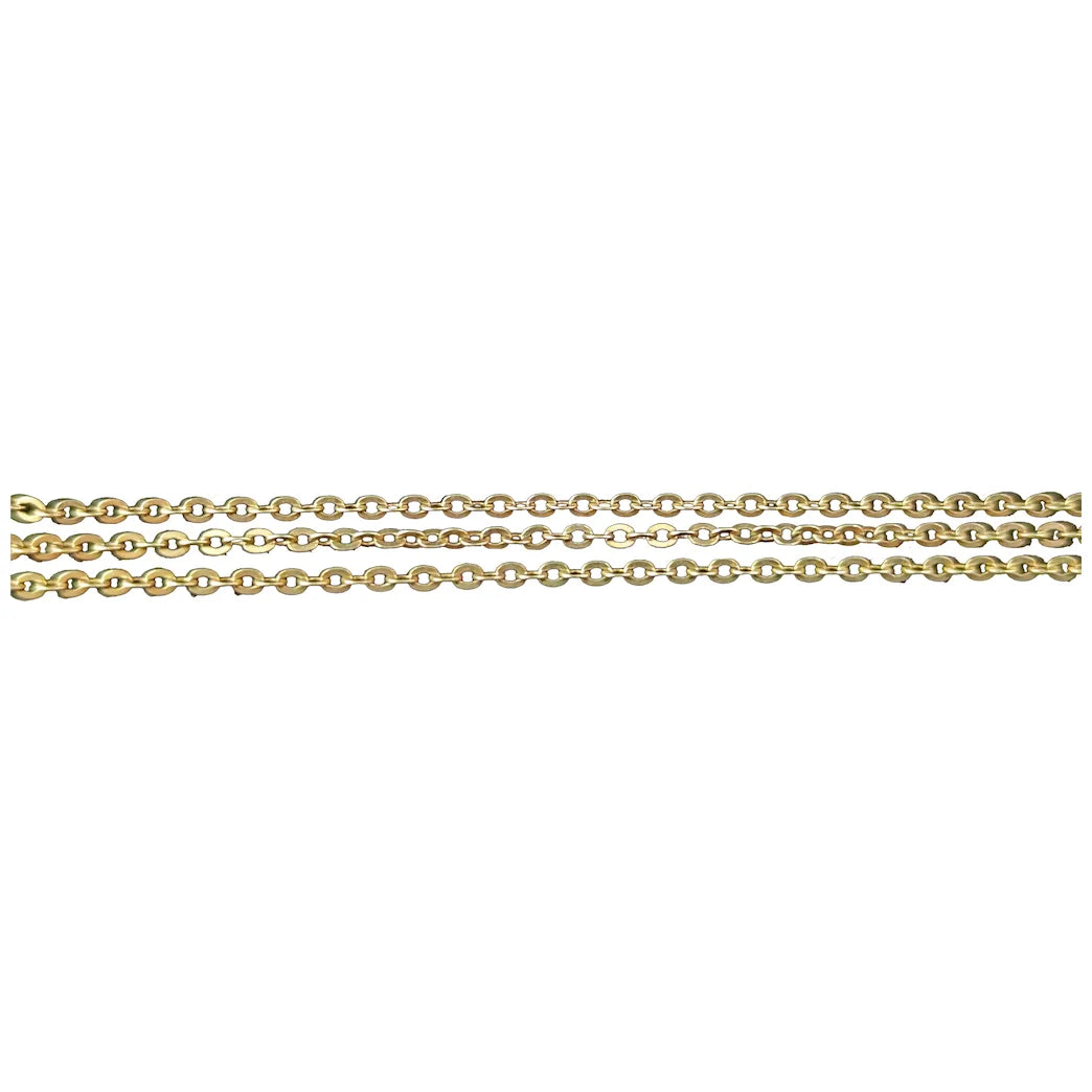 Antique 9ct yellow gold trace link chain necklace, Edwardian