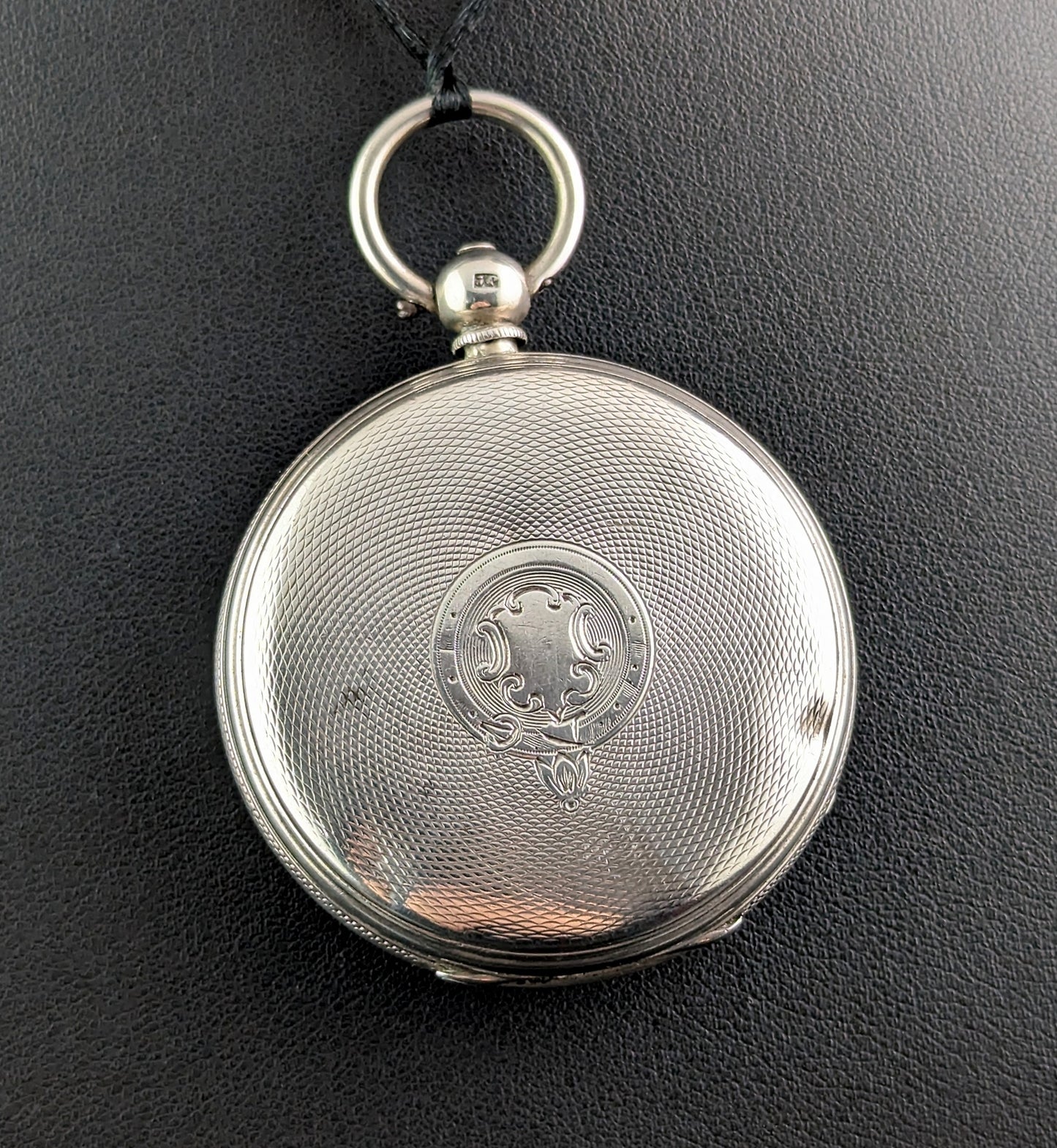 Antique sterling silver pocket watch, mid Victorian