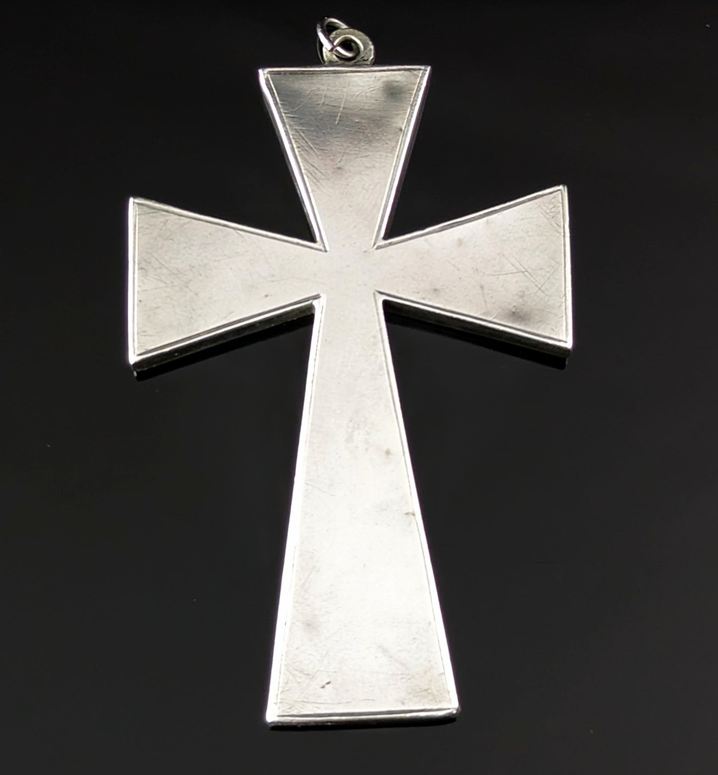 Antique Victorian Aesthetic cross pendant, sterling silver and 9ct gold