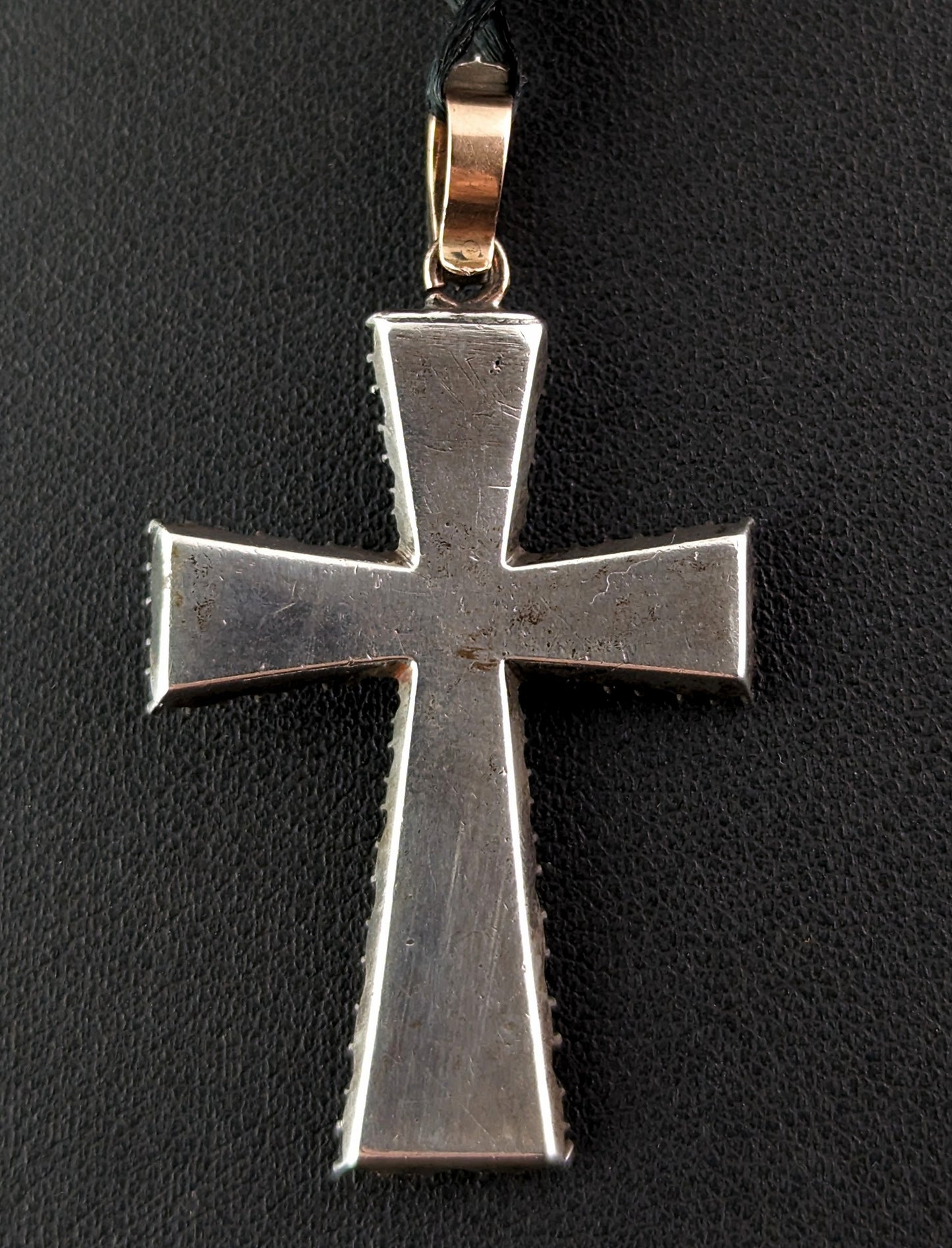 Antique Georgian paste cross pendant, Sterling silver