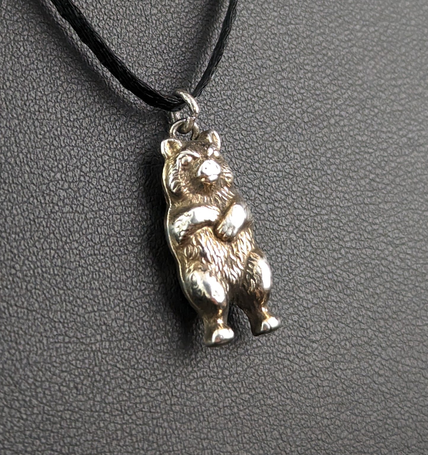 Antique Victorian sterling silver Bear charm, pendant