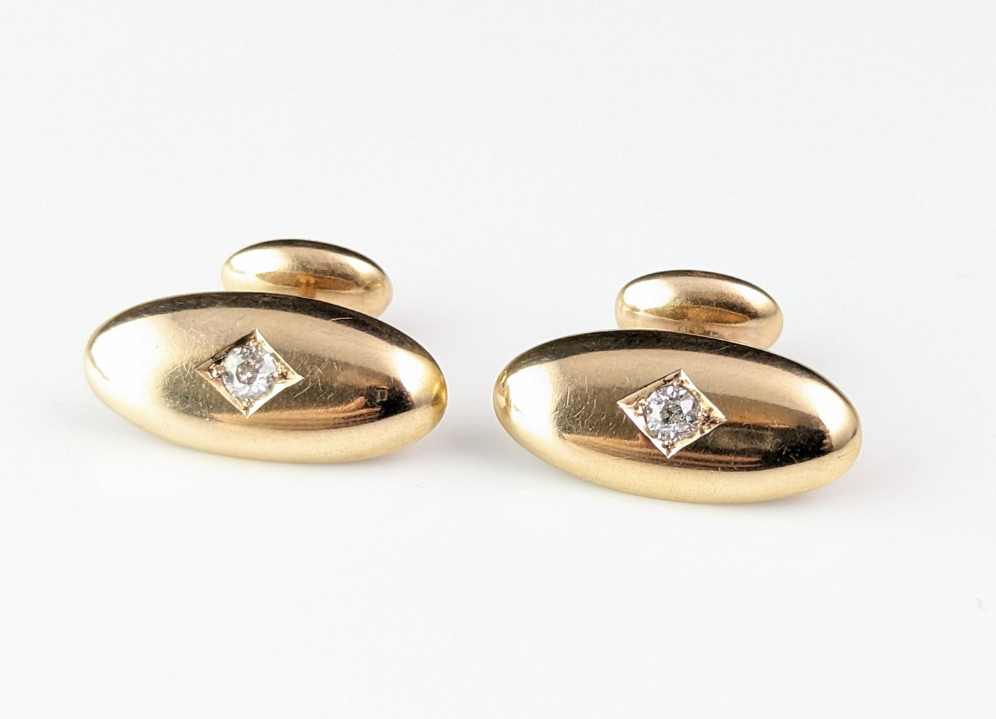 Antique Diamond cufflinks, 18ct gold, Victorian