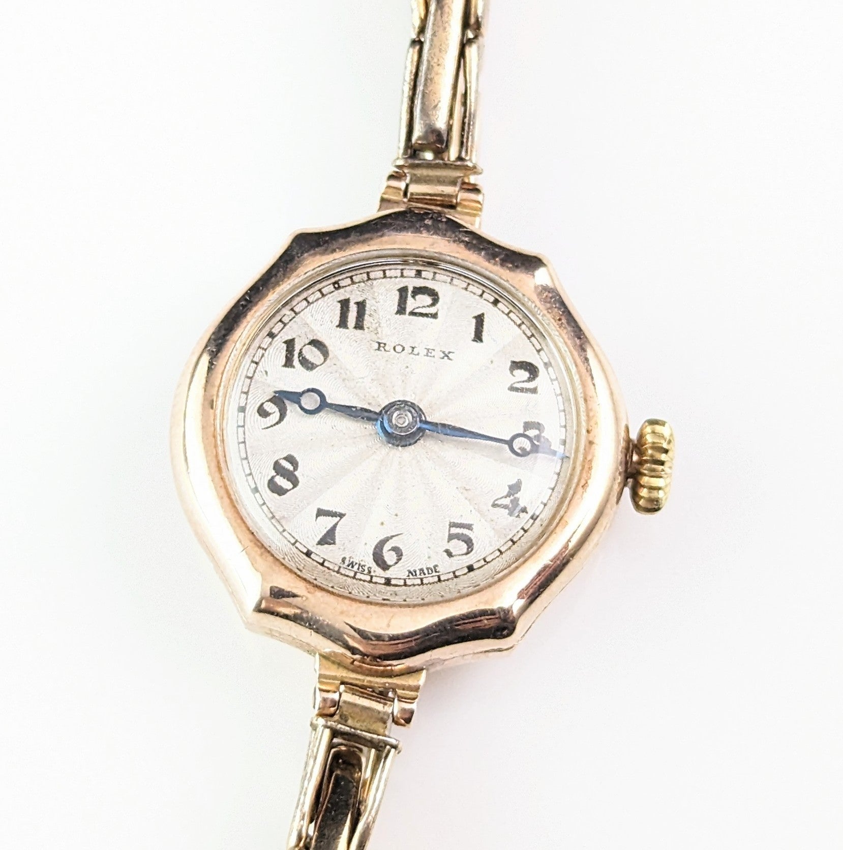 Art Deco Classic Ladies Rolex Vintage Ladies 9ct Gold Rolex