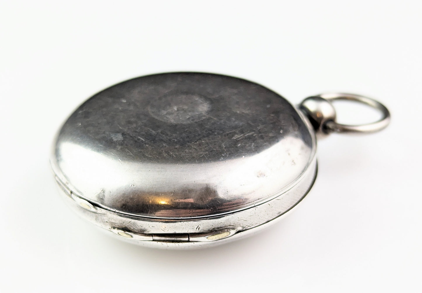 Antique Regency Sterling silver Full hunter pocket watch, Fusee movement