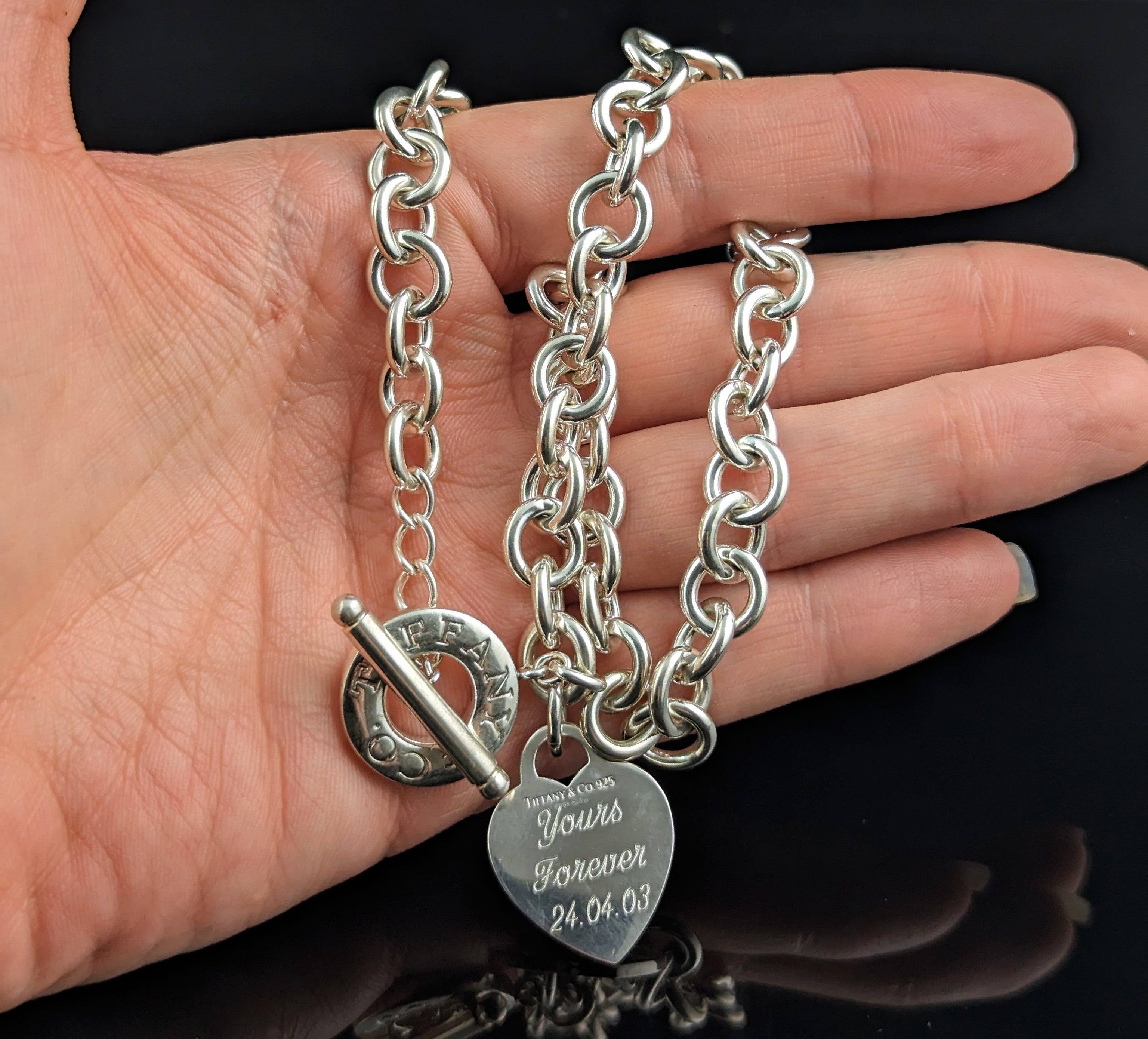 Tiffany & co heart tag toggle necklace deals