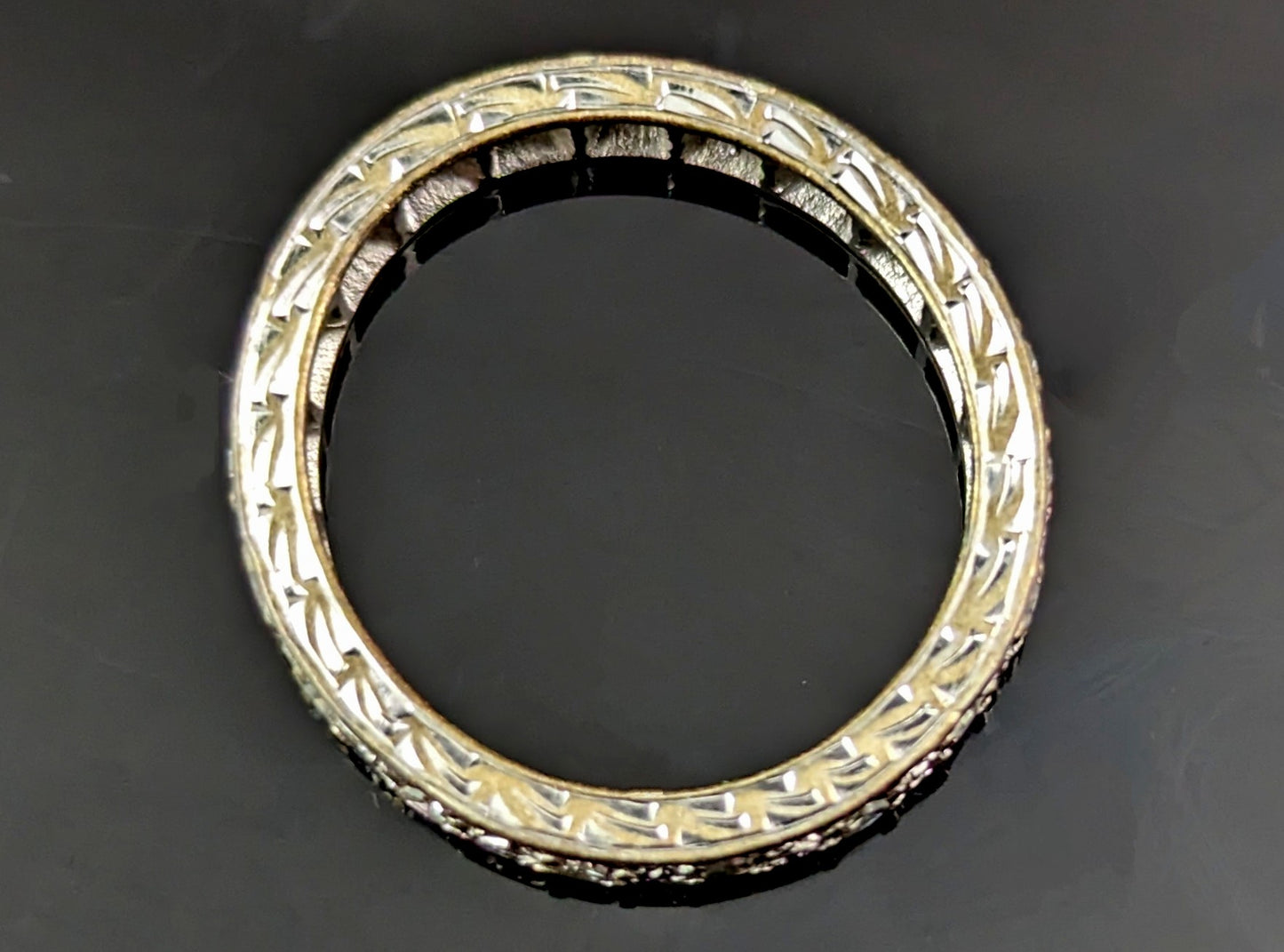 Vintage Art Deco Diamond eternity ring, 18ct white gold