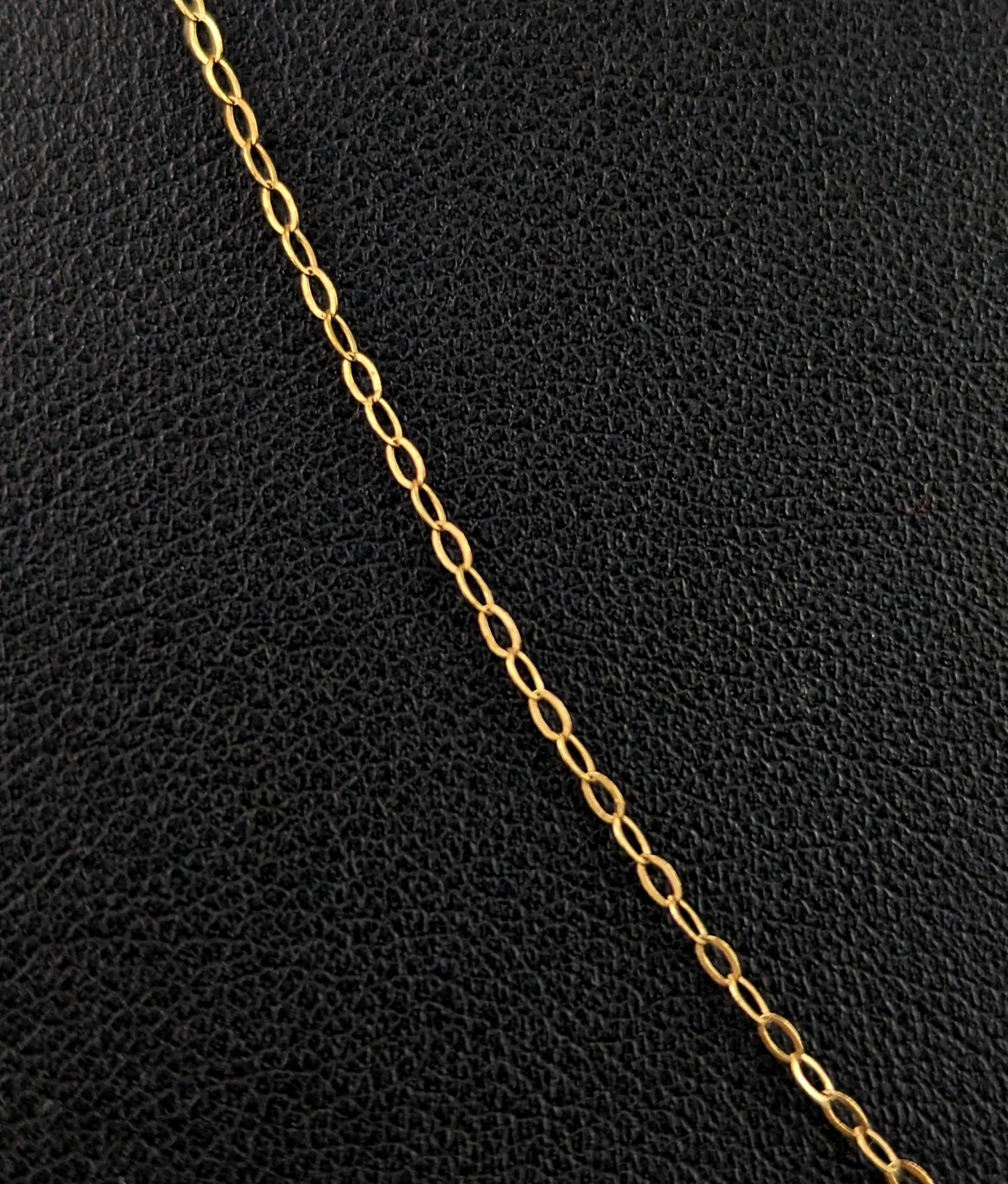 Vintage 9ct yellow gold trace chain necklace, dainty, fine