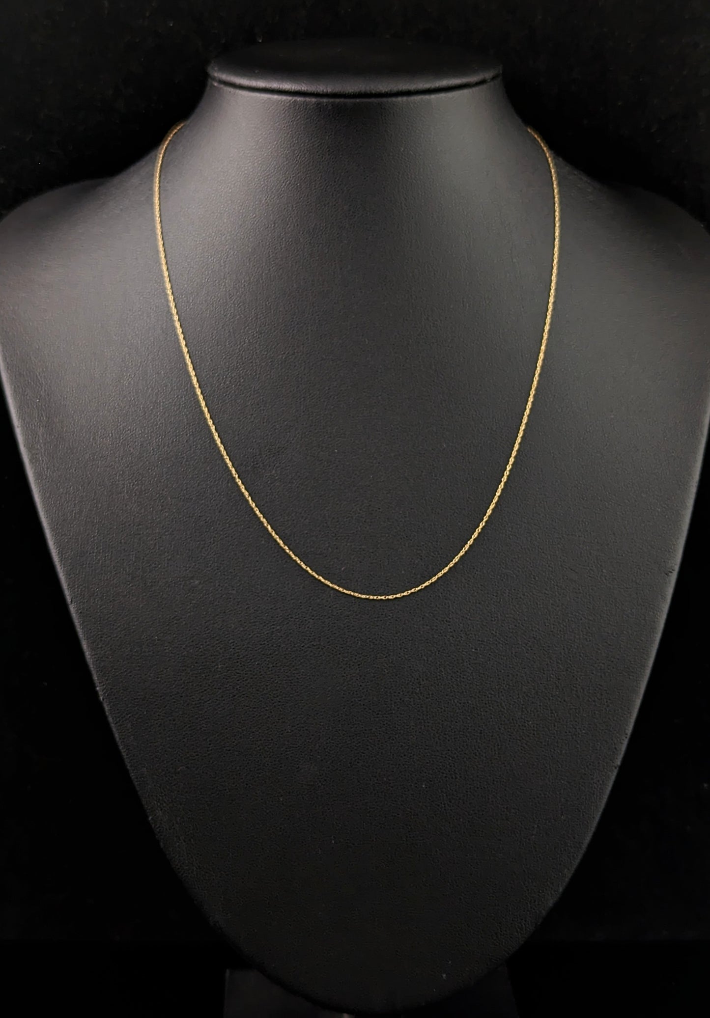 Vintage 9ct gold trace link chain necklace, dainty