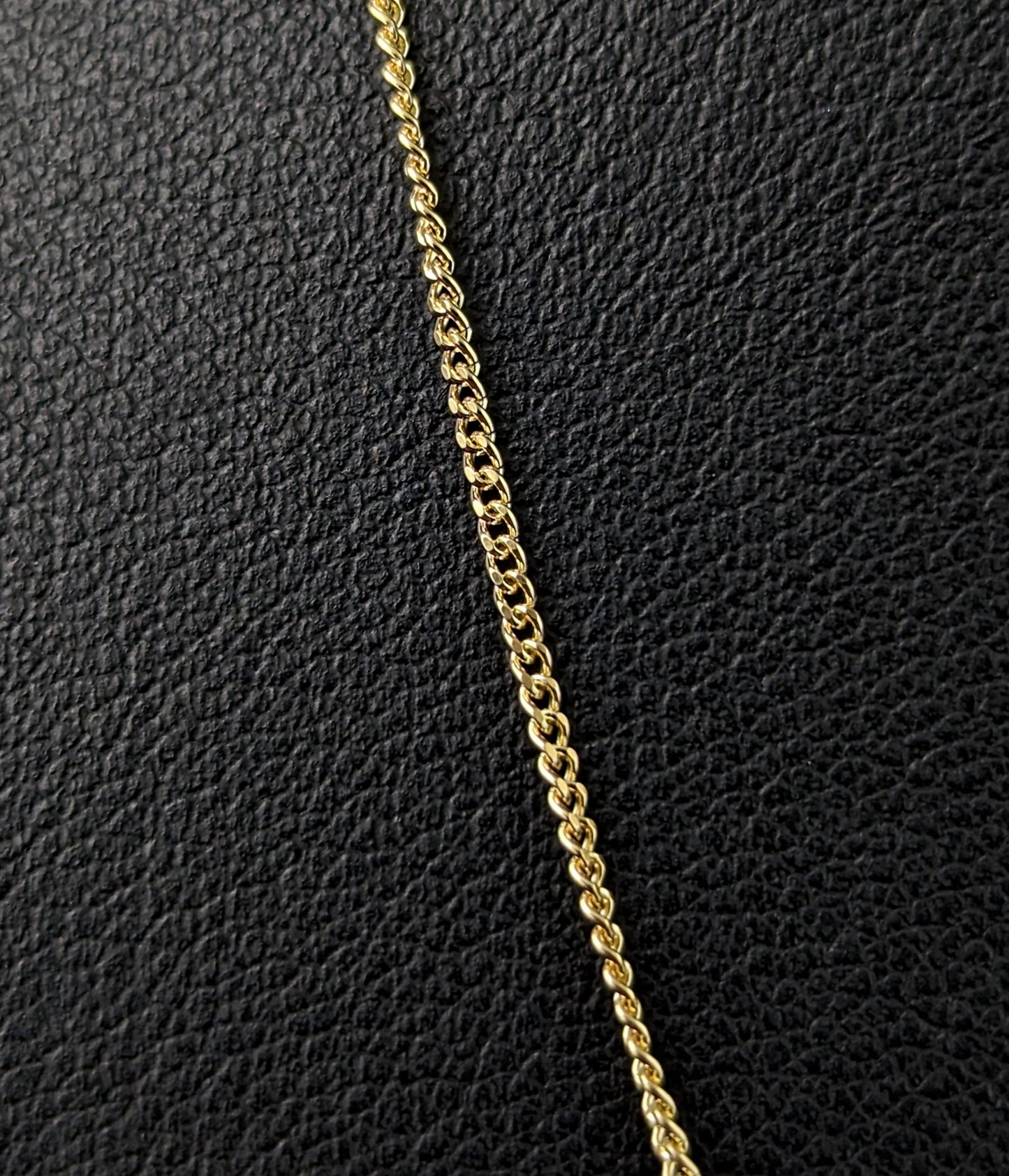 Vintage 9ct gold trace chain necklace, curb link