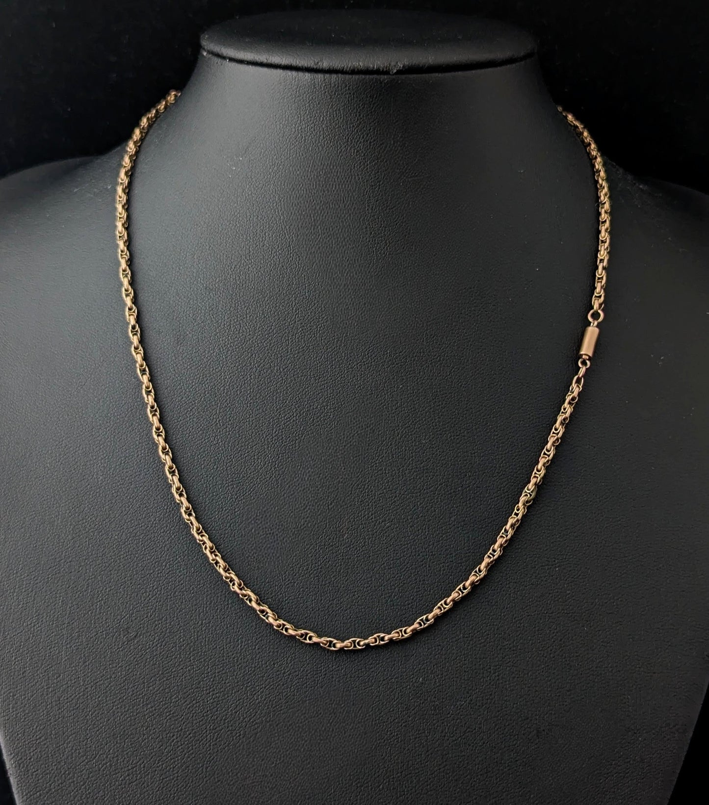 Antique 9ct gold Double Rolo link chain necklace