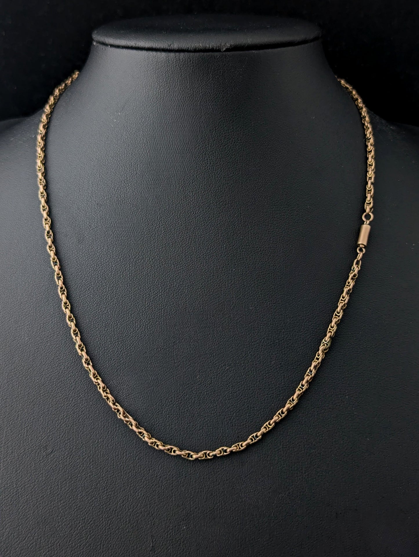 Antique 9ct gold Double Rolo link chain necklace