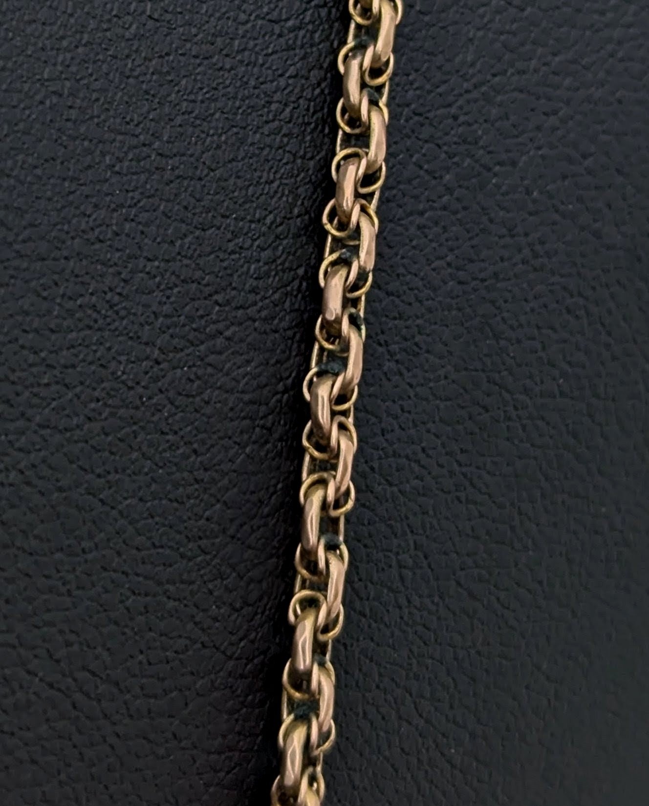 Antique 9ct gold Double Rolo link chain necklace