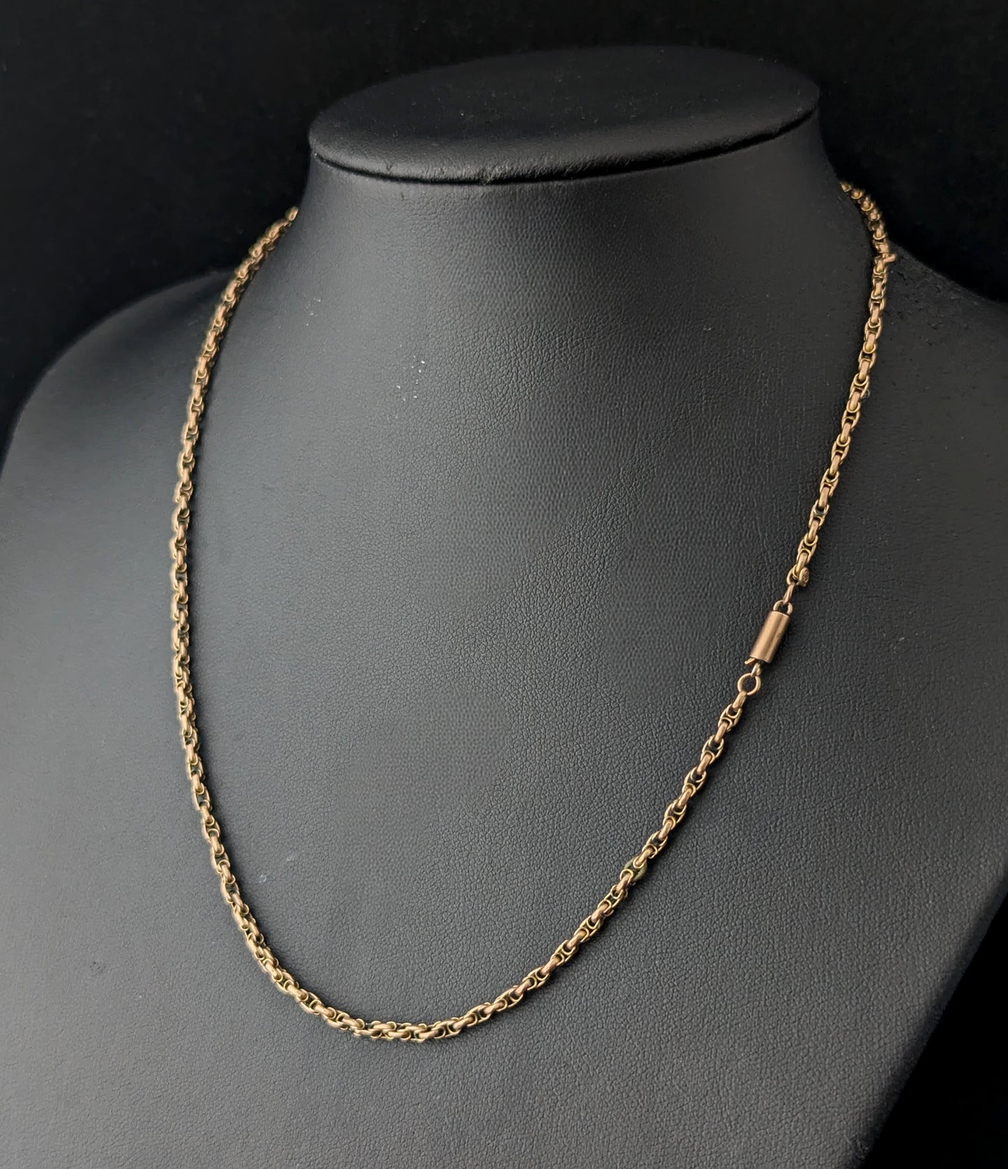 Antique 9ct gold Double Rolo link chain necklace