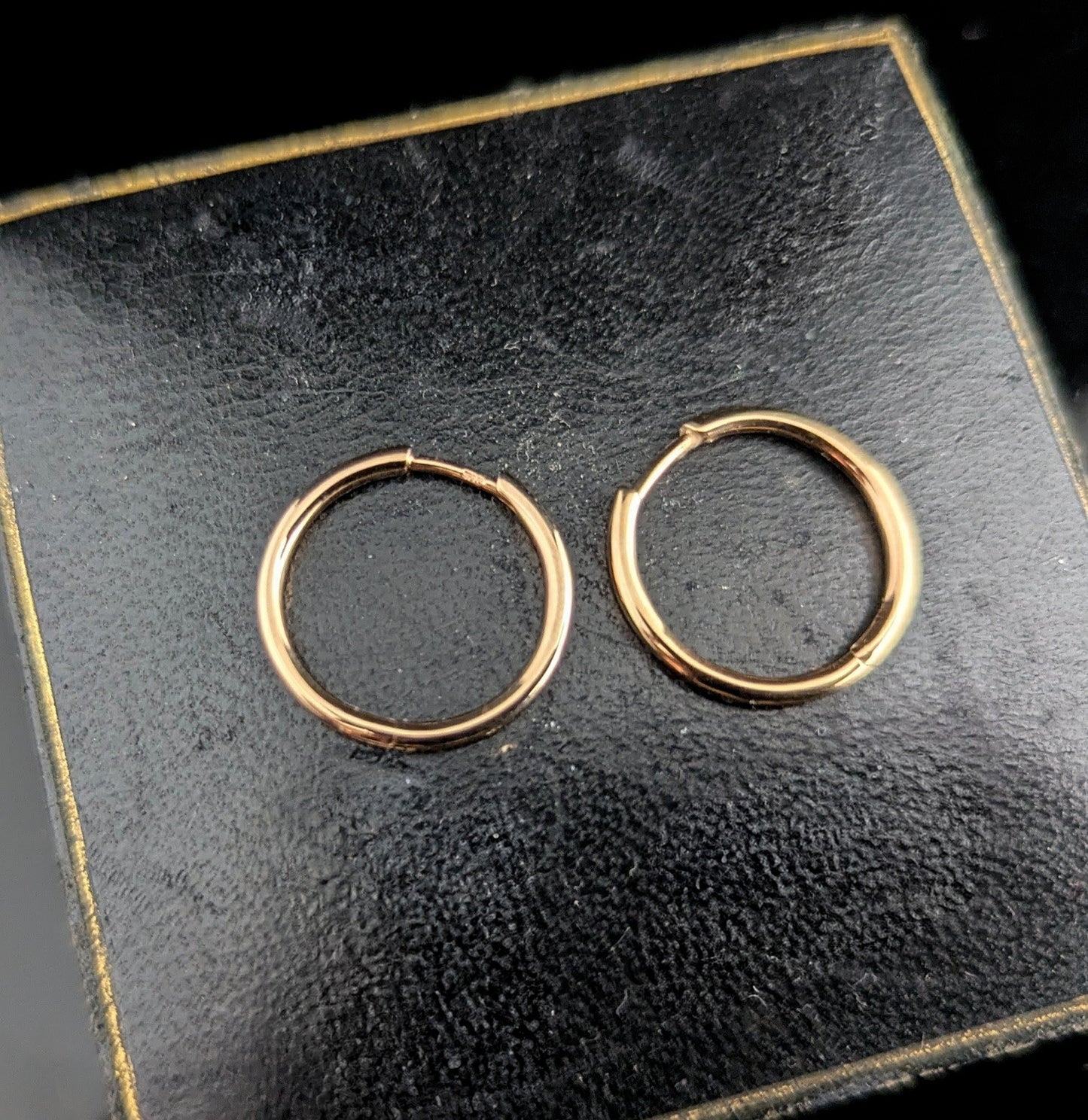 Vintage 9ct yellow gold hoop earrings