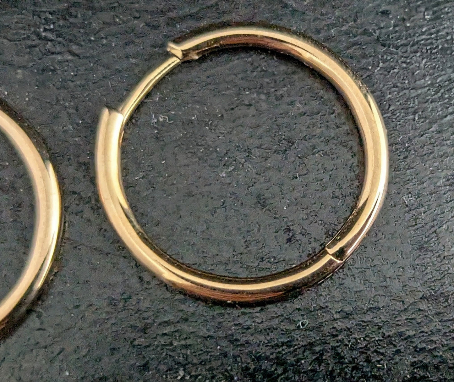 Vintage 9ct yellow gold hoop earrings
