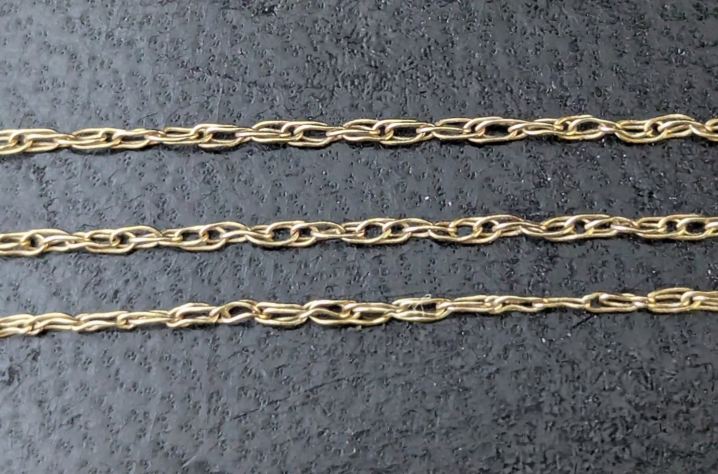 Vintage 9ct gold trace link chain necklace, dainty, fine, Skinny chain