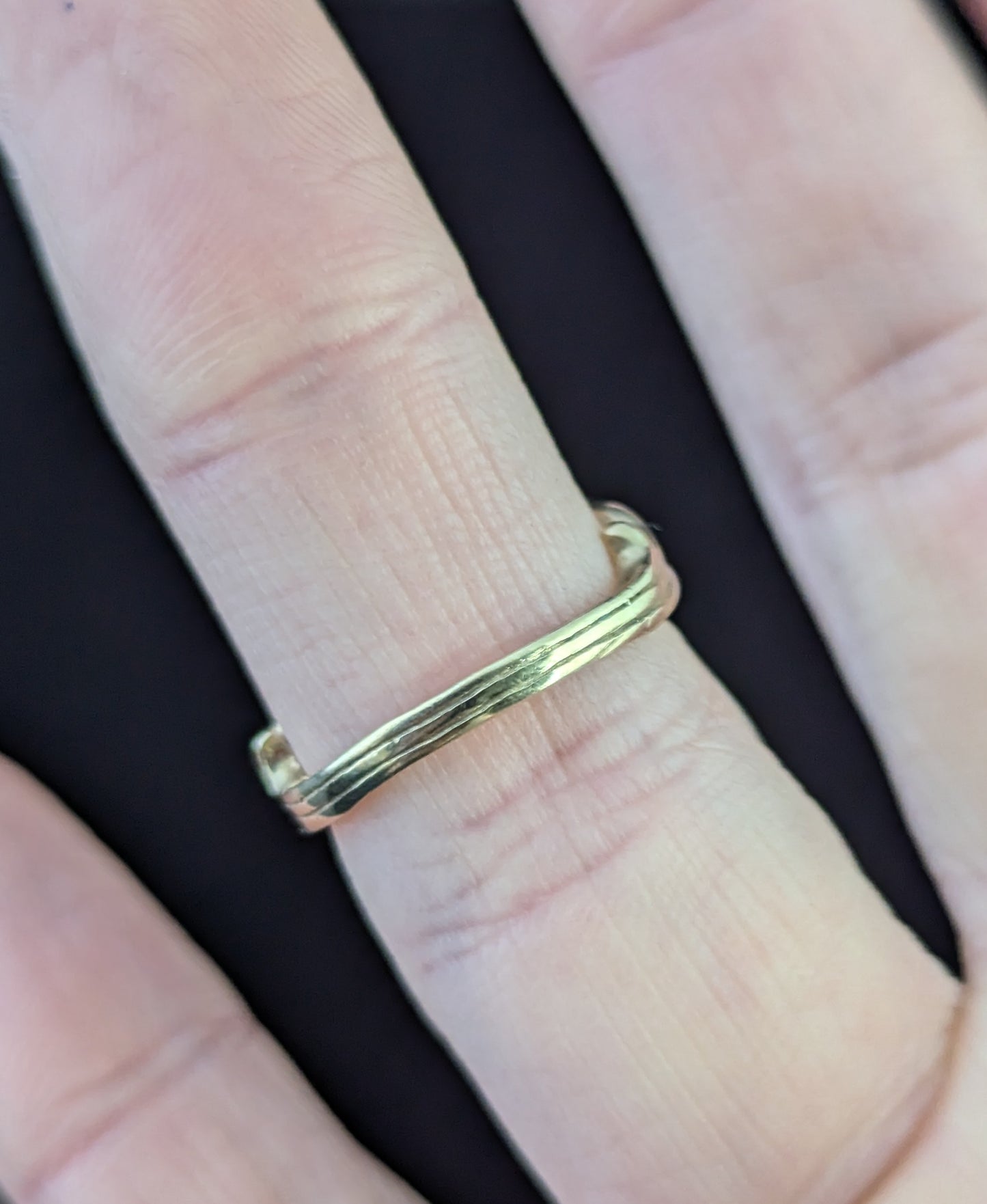 Vintage Turquoise cabochon dress ring, 9ct yellow gold scrolls
