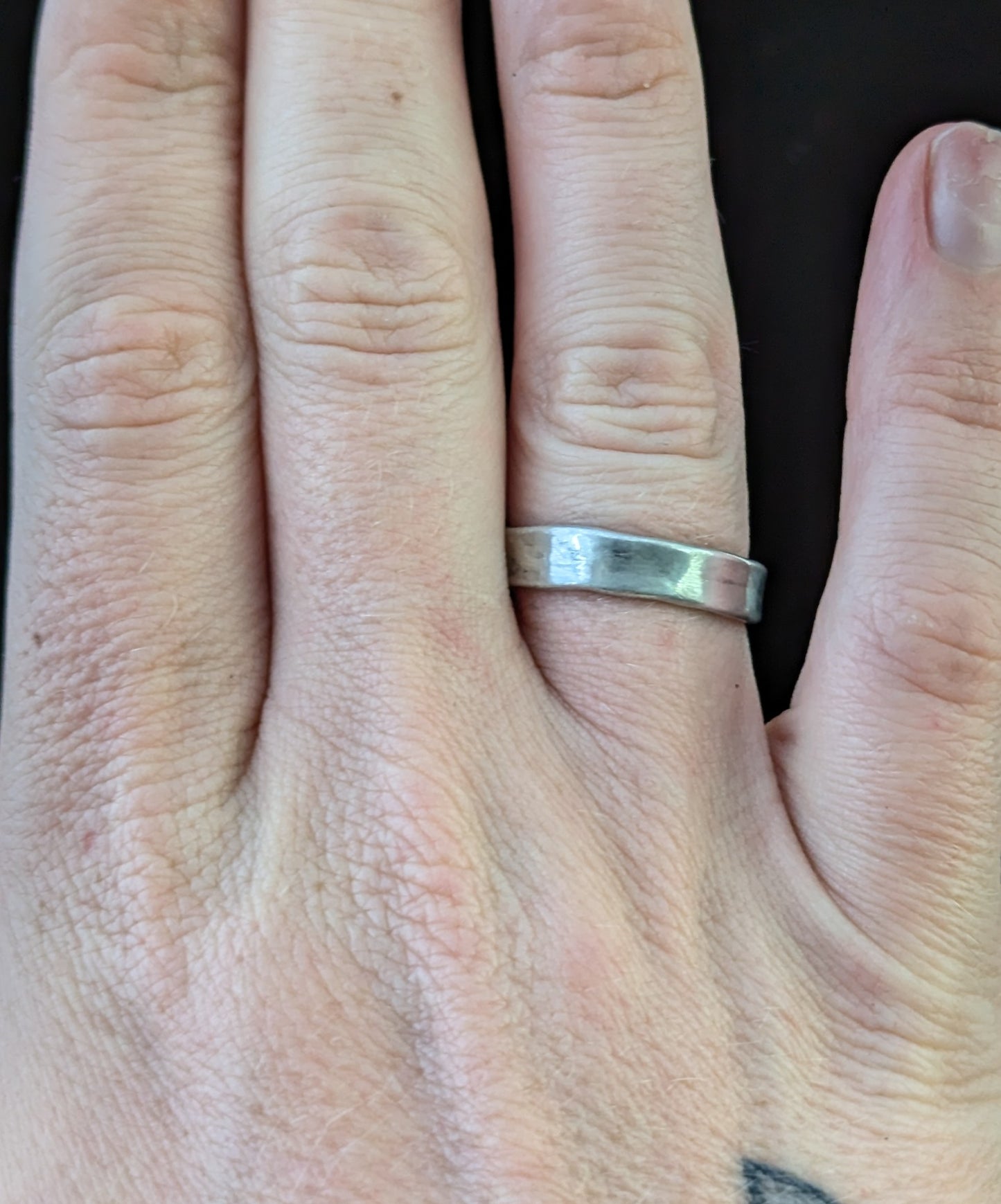 Vintage sterling silver band ring, Wedding band