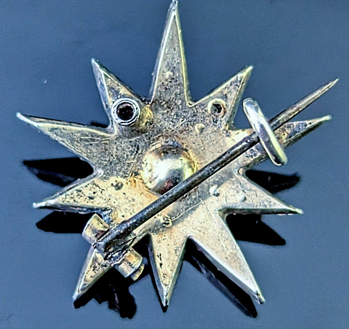 Antique North Star brooch, Sterling silver and Paste