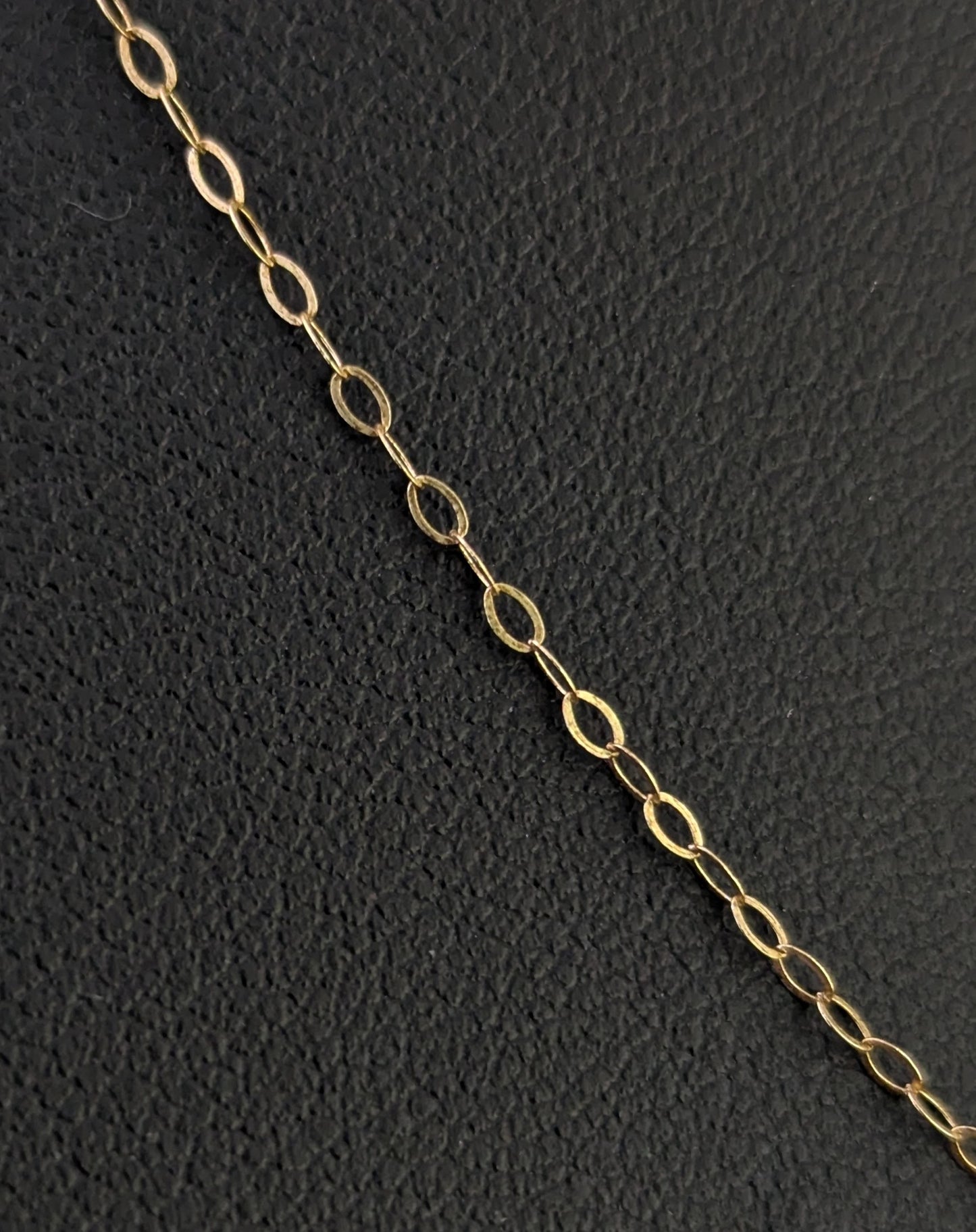 Vintage 9ct gold trace link chain necklace, dainty, fine, Skinny chain