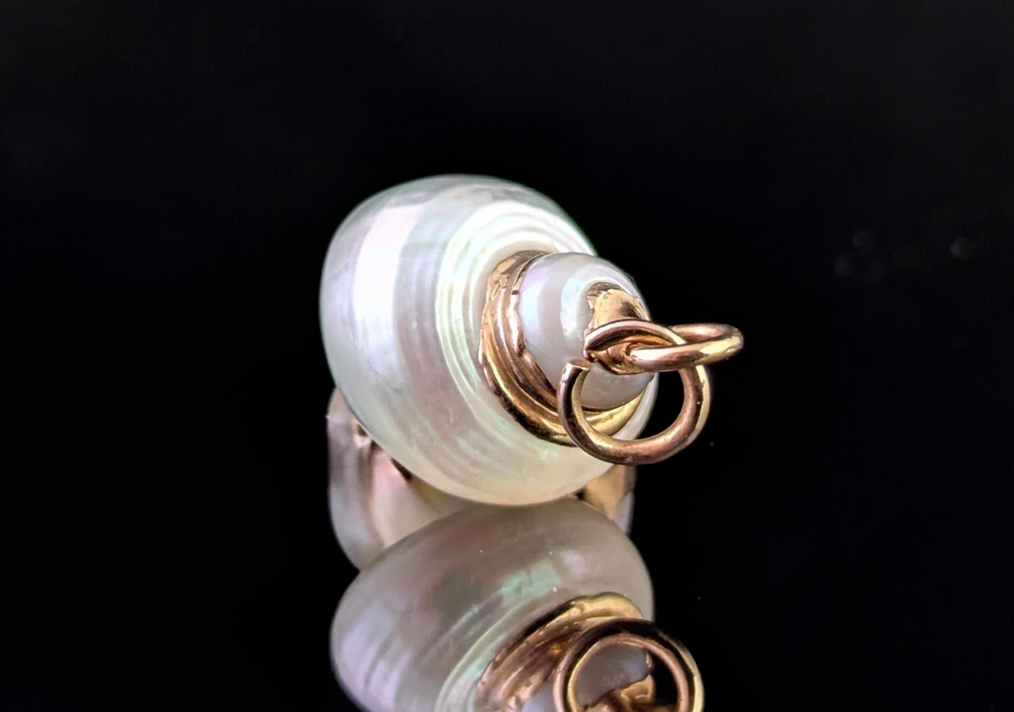 Vintage Nautilus shell pendant, 9ct gold
