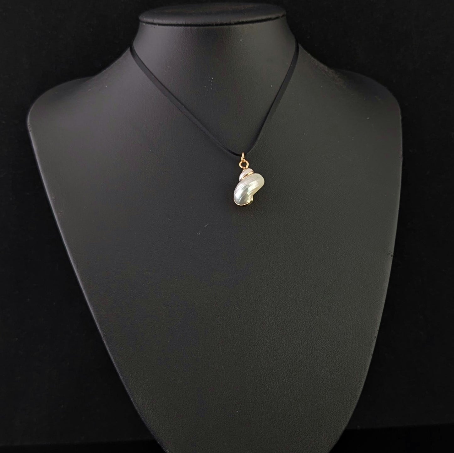 Vintage Nautilus shell pendant, 9ct gold