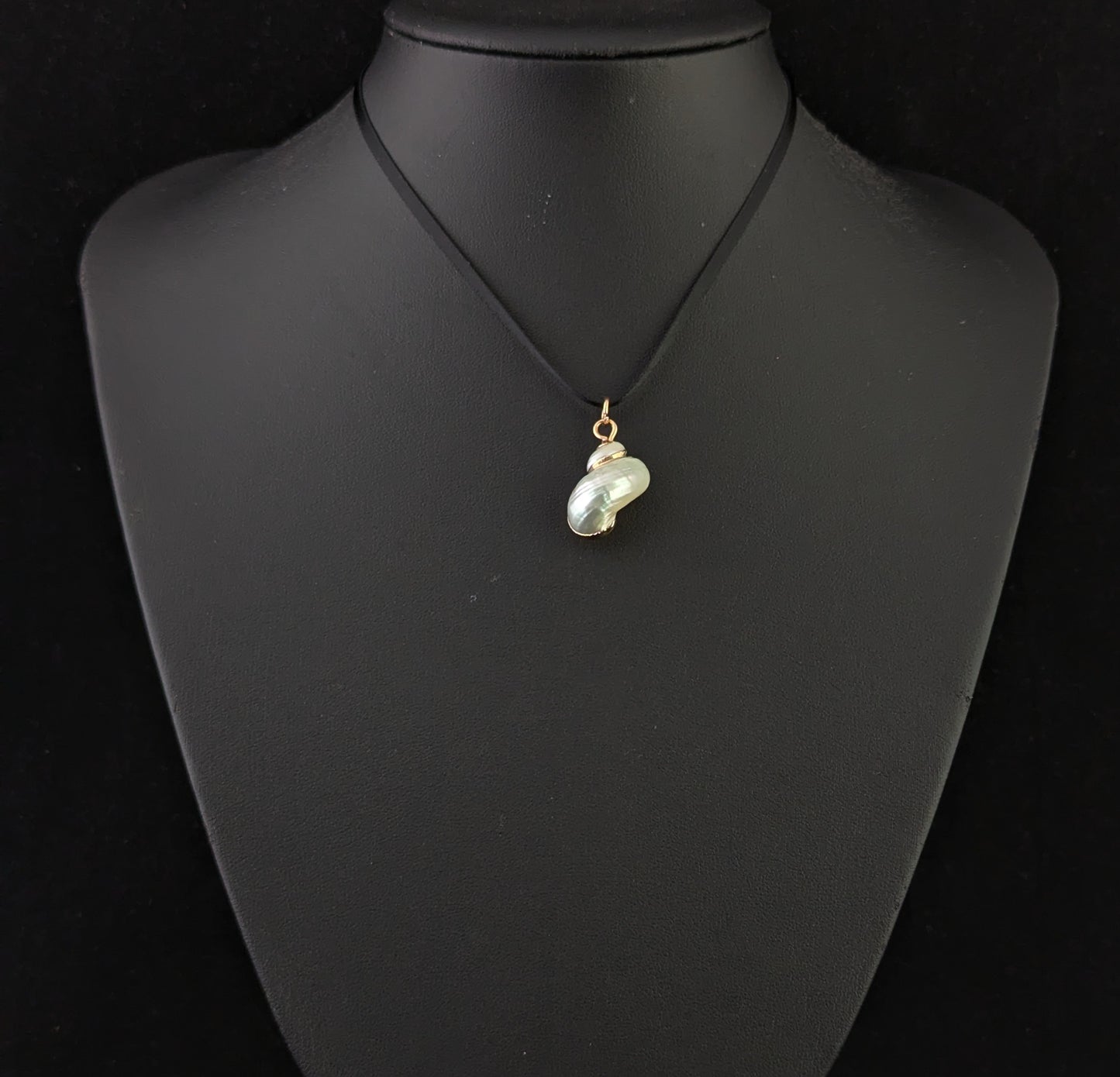 Vintage Nautilus shell pendant, 9ct gold